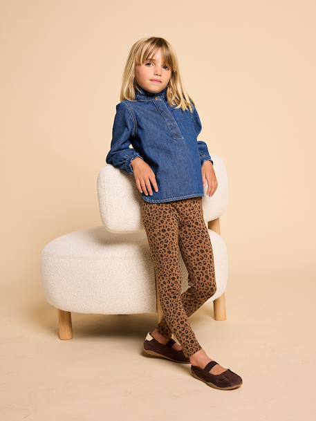 Legging fille capsule mère-fille beige+chocolat 3 - vertbaudet enfant 