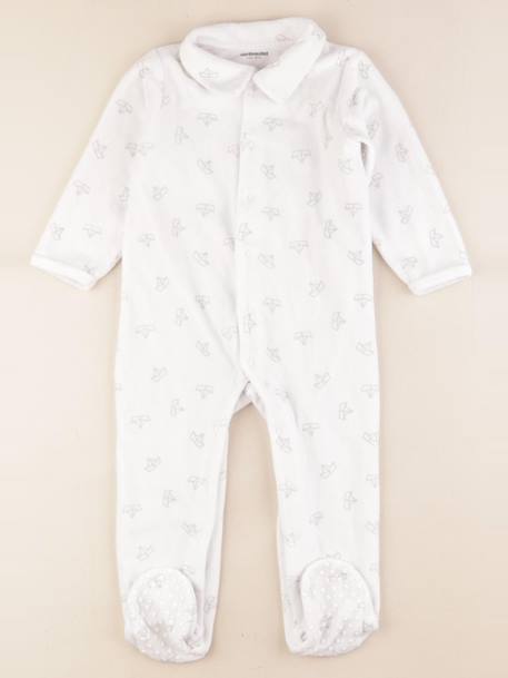 Pyjama velours - 2 ans Blanc 1 - vertbaudet enfant 