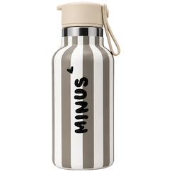 Puériculture-Repas-Vaisselle, coffret repas-Gourde stripe kaki (350 ml)