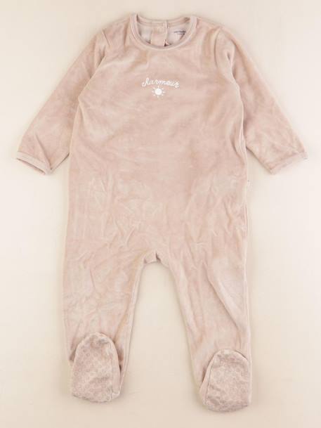 Pyjama velours - 2 ans Beige 1 - vertbaudet enfant 
