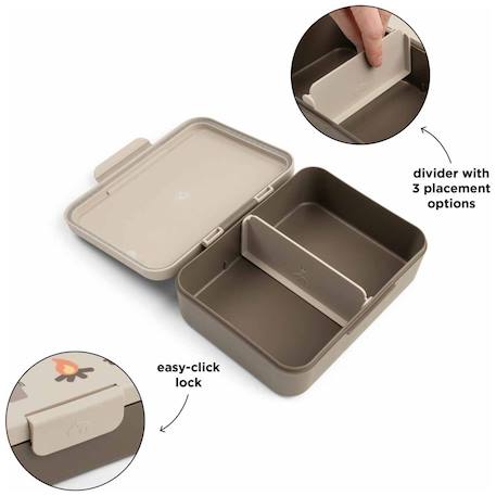 Lunch box avec séparateur tiny trails sable Sable 3 - vertbaudet enfant 