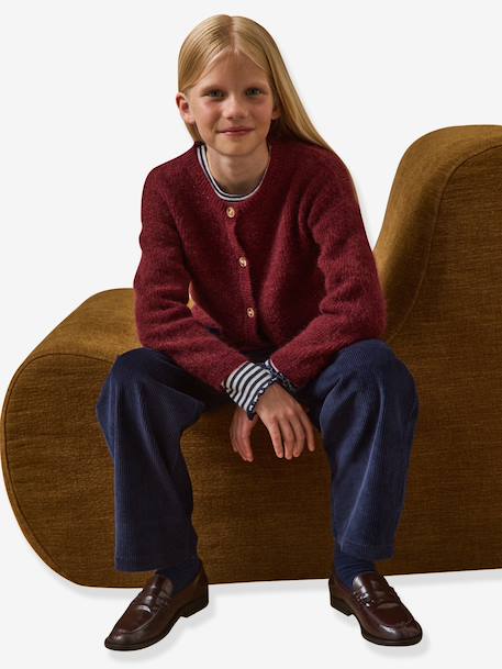 Gilet cardigan Cardi Hairy rouge 3 - vertbaudet enfant 