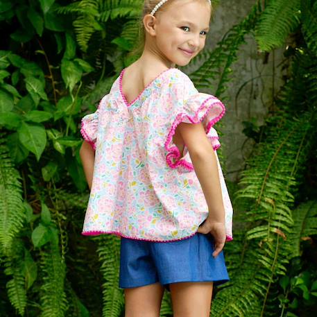 Jupe short     deux-en-un  jade Bleu denim 2 - vertbaudet enfant 