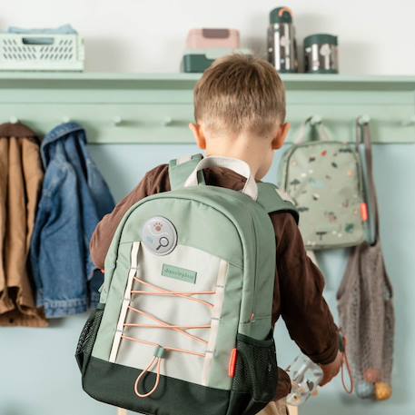 Sac à dos junior tiny trails sable (13 l) Sable+Vert 12 - vertbaudet enfant 