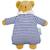 Doudou avec hochet ours marinière Bleu, blanc, marron 1 - vertbaudet enfant 