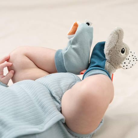 Paire de chaussettes à hochet playground bleu Bleu 4 - vertbaudet enfant 