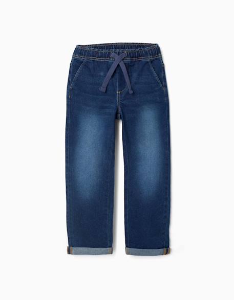 Garçon-Pantalon-Pantalon en jean slim avec cordon de serrage
