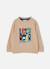 Sweat-shirt garçon maille imprimé lettres Beige 2 - vertbaudet enfant 