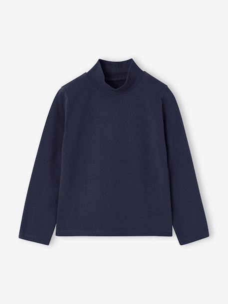 Lot de 3 tee-shirts BASICS à col montant fille bois de rose+mauve 12 - vertbaudet enfant 
