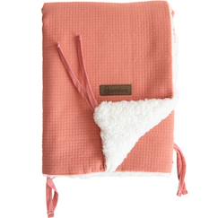 Linge de maison et décoration-Linge de lit enfant-Couverture fluffy terracotta (75 x 100 cm)