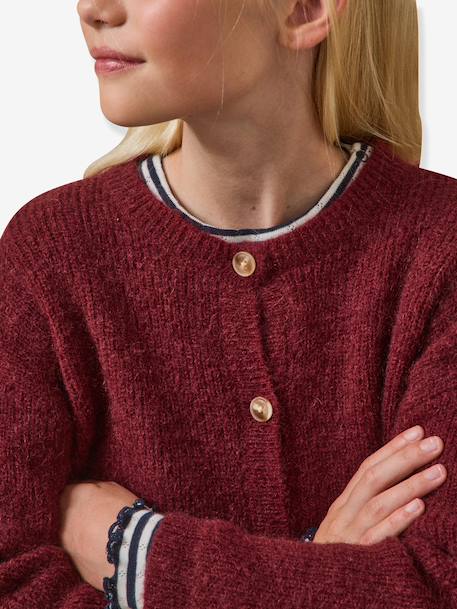 Gilet cardigan Cardi Hairy rouge 7 - vertbaudet enfant 