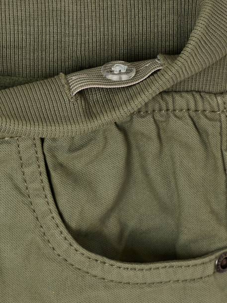 Pantalon style jogger doublé polaire garçon facile à enfiler encre+NOISETTE+vert sauge 21 - vertbaudet enfant 