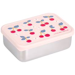 Puériculture-Repas-Vaisselle, coffret repas-Lunch box en acier inoxydable cerises