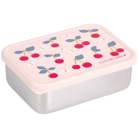 Lunch box en acier inoxydable cerises Rose, rouge, jaune 1 - vertbaudet enfant 
