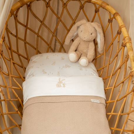Drap-housse berceau baby bunny (40 x 80 cm) Ecru, marron, orange 6 - vertbaudet enfant 
