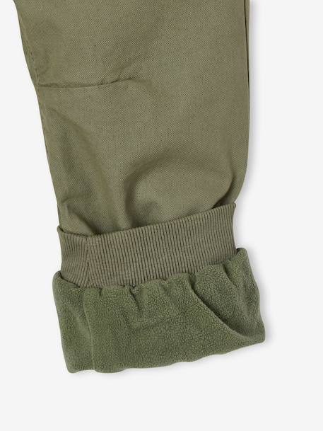 Pantalon style jogger doublé polaire garçon facile à enfiler encre+NOISETTE+vert sauge 22 - vertbaudet enfant 
