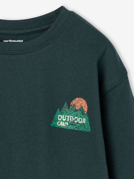 T-shirt manches longues garçon bleu océan+ocre+vert sapin 15 - vertbaudet enfant 