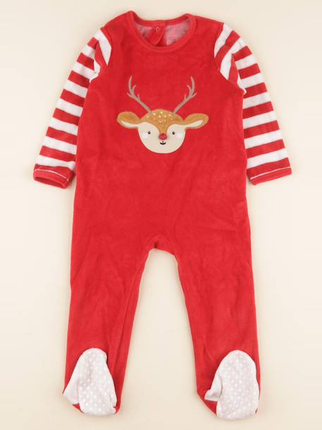 Pyjama velours - 2 ans Rouge 1 - vertbaudet enfant 