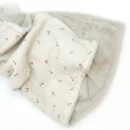 Couverture polaire cherries (110 x 80 cm) Blanc, rouge, vert 3 - vertbaudet enfant 