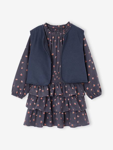 Ensemble robe et veste fille bleu ardoise 5 - vertbaudet enfant 
