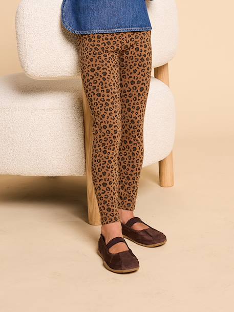 Legging fille capsule mère-fille beige+chocolat 2 - vertbaudet enfant 
