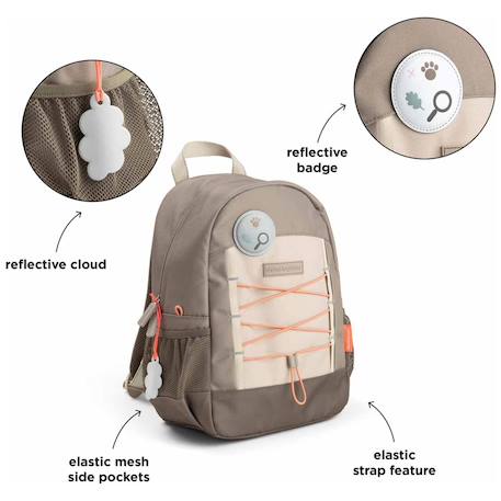 Sac à dos junior tiny trails sable (13 l) Sable+Vert 4 - vertbaudet enfant 