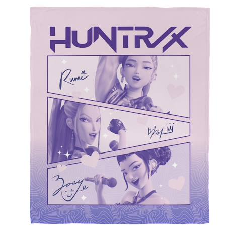Plaid polaire imprimé, kpop demon hunters golden Violet 1 - vertbaudet enfant 