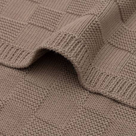 Couverture en tricot box knit milky coffee (75 x 100 cm) Marron 5 - vertbaudet enfant 