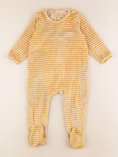 Pyjama velours - 2 ans Jaune 1 - vertbaudet enfant 