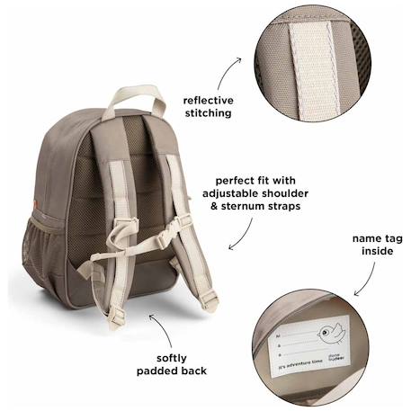 Sac à dos junior tiny trails sable (13 l) Sable+Vert 5 - vertbaudet enfant 