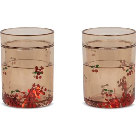 Lot de 2 gobelets à paillettes cherry Rose, rouge 1 - vertbaudet enfant 