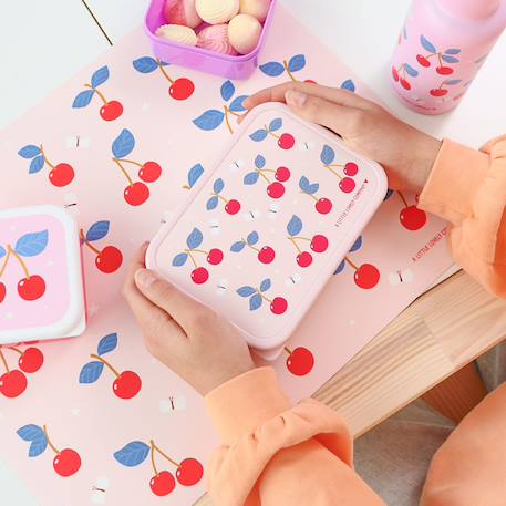 Lunch box en acier inoxydable cerises Rose, rouge, jaune 4 - vertbaudet enfant 