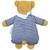 Doudou avec hochet ours marinière Bleu, blanc, marron 2 - vertbaudet enfant 