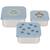 Lot de 3 petites boîtes à goûter inox pattern part Blue 1 - vertbaudet enfant 