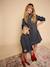 Robe léopard capsule famille denim gris 1 - vertbaudet enfant 