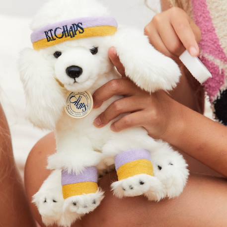 Peluche bébé hyacinthe le caniche - 32 cm Blanc, rose, jaune+Gris, violet, vert 4 - vertbaudet enfant 