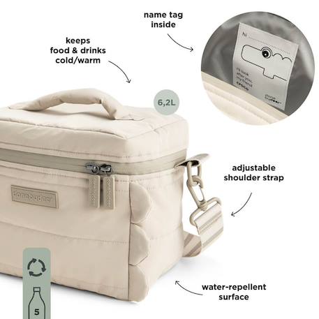 Sac isotherme matelassé croco sable (6,2 l) Sable 4 - vertbaudet enfant 