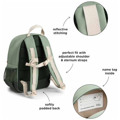 Sac à dos junior tiny trails sable (13 l) Sable+Vert 11 - vertbaudet enfant 