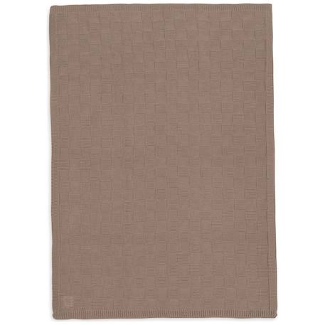Couverture en tricot box knit milky coffee (75 x 100 cm) Marron 2 - vertbaudet enfant 