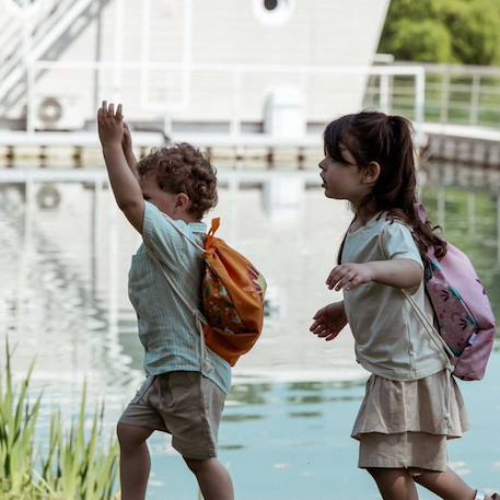 Sac à cordon enfant imperméable pour école piscine et sport Beige+Bleu+Orange+Rose+Vert+Vert menthe 14 - vertbaudet enfant 