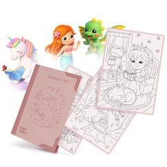Jouet-Activités artistiques et musicales-Tableaux, dessin et peinture-Recharge kidydraw pad 30 cartes à décalquer dès 6 ans