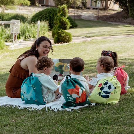 Sac à cordon enfant imperméable pour école piscine et sport Beige+Bleu+Orange+Rose+Vert+Vert menthe 29 - vertbaudet enfant 