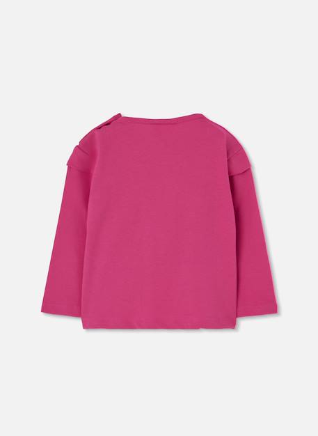 T-shirt fille en maille broderie fleurs Violet 2 - vertbaudet enfant 
