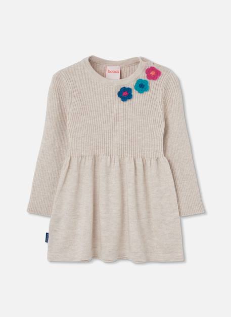 Fille-Robe avec fleurs au crochet