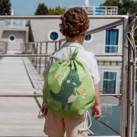 Sac à cordon enfant imperméable pour école piscine et sport Beige+Bleu+Orange+Rose+Vert+Vert menthe 26 - vertbaudet enfant 