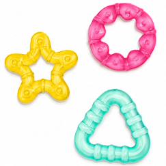 Puériculture-Lot de 3 anneaux de dentition réfrigérants formes cool shapes