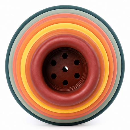 Gobelets empilables en silicone bébé jeu d'éveil et de bain Terracotta 5 - vertbaudet enfant 