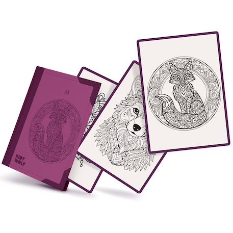 Recharge kidydraw pad 30 cartes à décalquer dès 10 ans Fuchsia+Orange 1 - vertbaudet enfant 