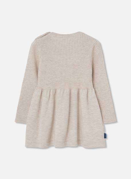 Robe avec fleurs au crochet Beige 2 - vertbaudet enfant 