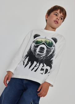 Garçon-T-shirt, polo, sous-pull-T-shirt garçon en maille imprimé ours